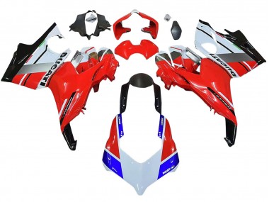 Carenados Moto Ducati Panigale V4 V4S 2018-2019 - Blanco Plata Rojo Negro Brillante Baratos