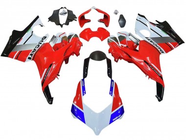 Carenados Moto Ducati Panigale V4 V4S 2018-2019 - Blanco Plata Rojo Negro Brillante Baratos