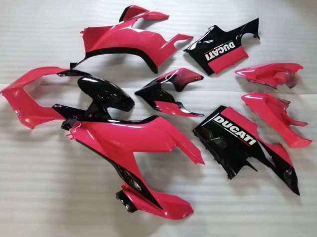 Carenado Moto Ducati Panigale V4 V4S 2020-2021 - Rosa Negro Brillante Baratos