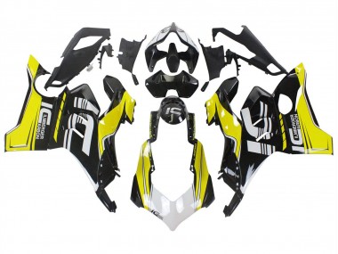 Carenados Moto Ducati Panigale V4 V4S 2020-2021 - Amarillo Blanco Negro Brillante Baratos