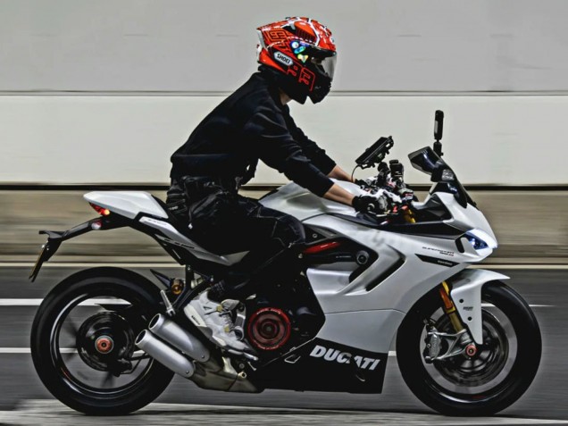 Carenados Moto Ducati 2021-2024 Ducati Supersport 950/950S 2021-2024 - Blanco Negro Baratos