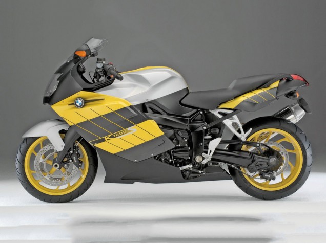 Carenados Moto BMW K1200S 2005-2010 - Amarillo Plata Negro Mate Baratos