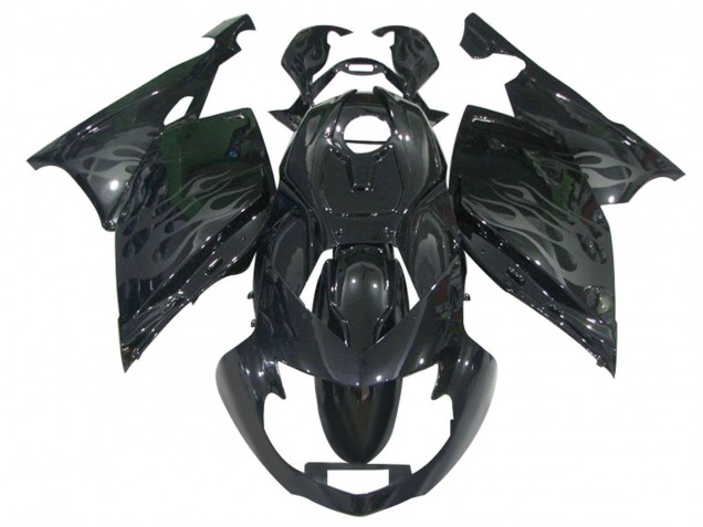 Carenados Moto BMW K1200S 2005-2010 - Negro Brillante Gris Llama Baratos
