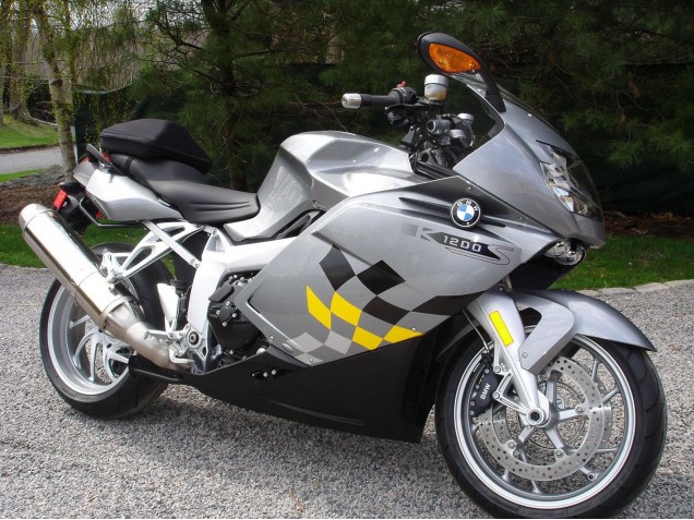 Carenado Moto BMW K1200S 2005-2010 - Plata Amarillo Negro Baratos