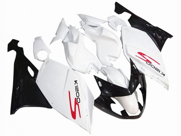 Carenados Moto BMW K1200S 2005-2010 - Blanco Negro Brillante Baratos