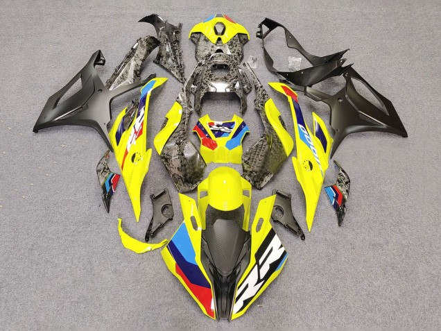 Carenados Moto BMW S1000RR 2023-2024 - Amarillo FibraCarbono Baratos