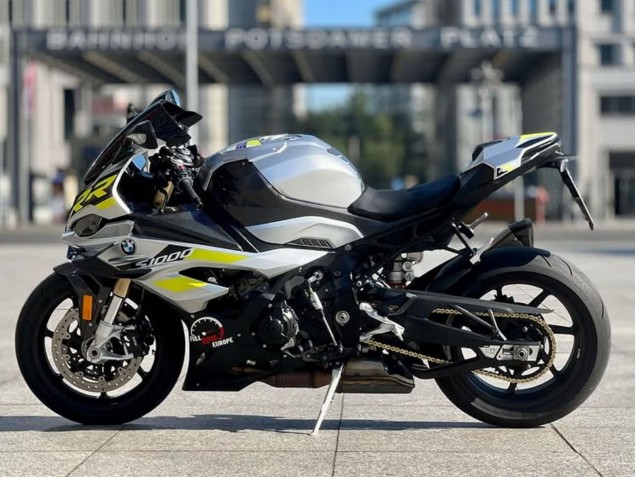 Carenados Moto BMW S1000RR 2023-2024 - Plata Amarillo FibraCarbono Baratos