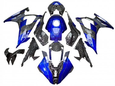 Carenados Moto BMW S1000RR 2019-2022 - Azul Falsificado FibraCarbono Baratos