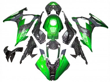 Carenados Moto BMW S1000RR 2019-2022 - Verde Falsificado FibraCarbono Baratos