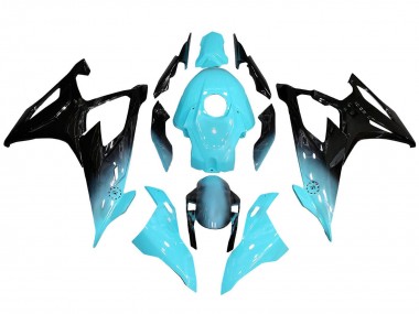 Carenados Moto BMW S1000RR 2019-2022 - Azul Claro Negro Baratos