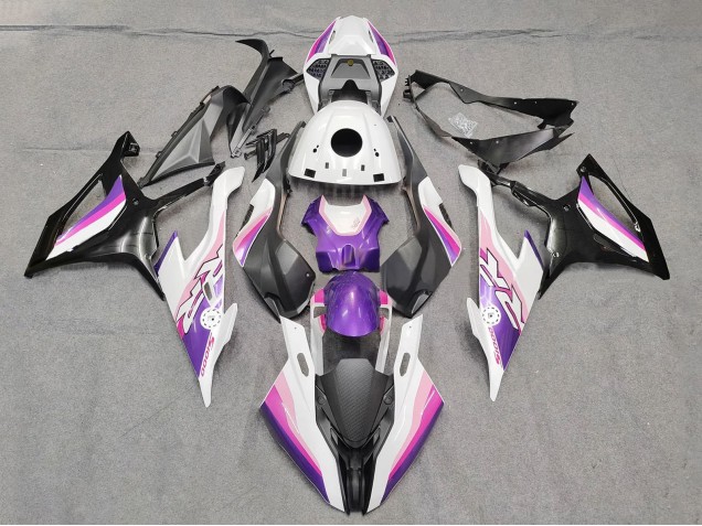 Carenados Moto BMW S1000RR 2019-2022 - Rosa Púrpura Blanco Baratos