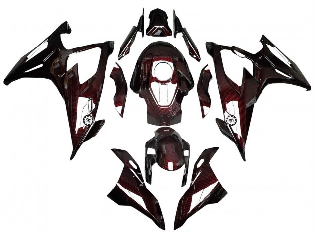 Carenados Moto BMW S1000RR 2019-2022 - Rojo Oscuro FibraCarbono Baratos
