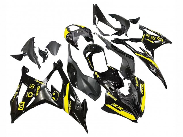 Carenados Moto BMW S1000RR 2019-2022 - Negro Brillante Amarillo Baratos