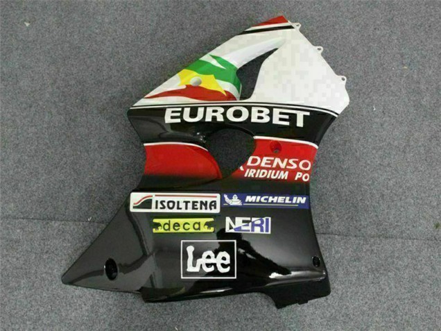 Carenados Moto Kawasaki ZX6R 2000-2002 - Blanco Rojo Amarillo Verde Negro Brillante Estrella EuroBet Baratos