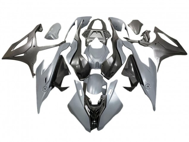 Carenados Moto BMW S1000RR 2019-2022 - Gris Negro FibraCarbono Baratos