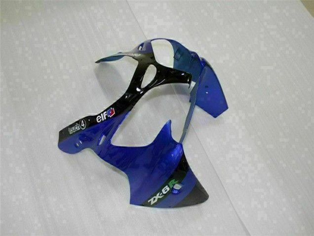 Carenados Moto Kawasaki ZX6R 2000-2002 - Azul Negro Brillante Elf Bridgestone Baratos