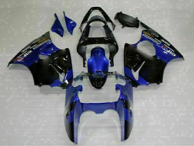 Carenados Moto Kawasaki ZX6R 2000-2002 - Azul Negro Brillante Elf Bridgestone Baratos