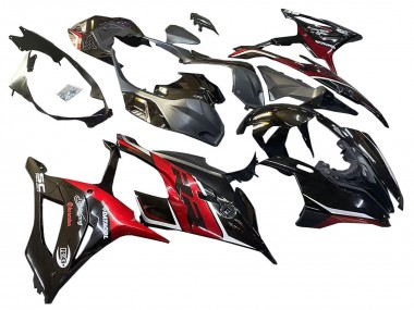 Carenados Moto BMW S1000RR 2019-2022 - Negro Rojo Oscuro Baratos