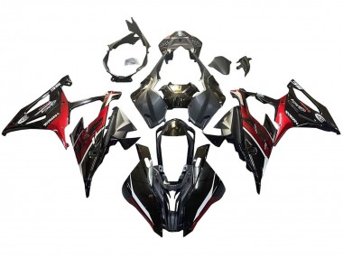 Carenados Moto BMW S1000RR 2019-2022 - Negro Rojo Oscuro Baratos