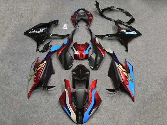 Kits Carenado Moto BMW S1000RR 2019-2022 - Blanco Azul Rojo Negro Baratos