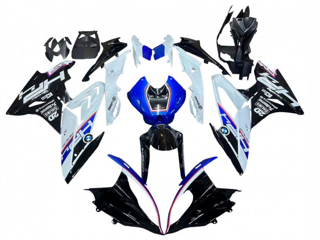 Carenado Moto BMW S1000RR 2017-2018 - Blanco Azul Negro Brillante Baratos
