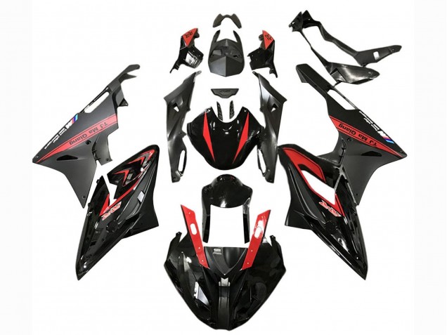Carenados Moto BMW S1000RR 2017-2018 - Rojo Negro Brillante Negro Mate Baratos