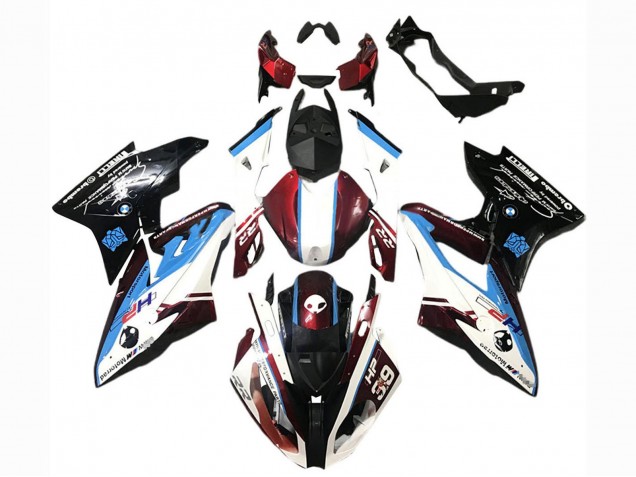 Carenados ABS BMW S1000RR 2017-2018 - Blanco Azul Rojo Negro Brillante Baratos