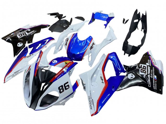 Carenado Moto BMW S1000RR 2017-2018 - Blanco Azul Rojo Negro Brillante Baratos