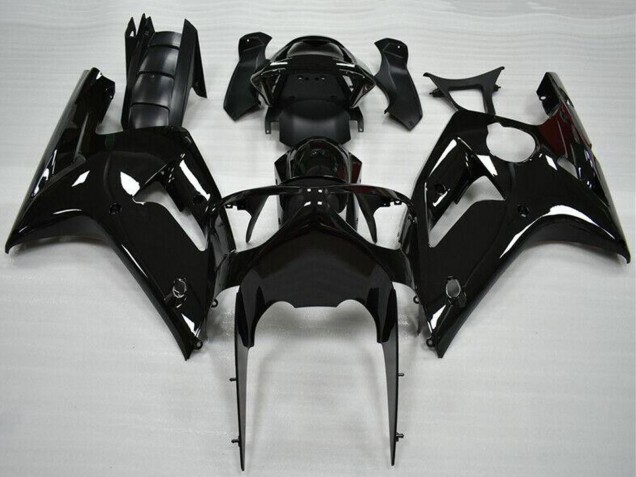Carenado Moto Kawasaki ZX6R 2003-2004 - Negro Brillante Baratos