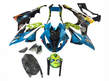 Carenados Moto BMW S1000RR 2017-2018 - Azul Amarillo Tiburón Baratos