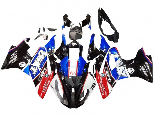 Carenado Moto BMW S1000RR 2015-2016 - Azul Rojo Negro Brillante Baratos