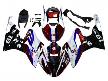 Carenado Moto BMW S1000RR 2015-2016 - Blanco Rojo Azul Negro Baratos