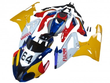 Carenados Moto BMW S1000RR 2015-2016 - Amarillo Blanco Azul Fiamm 64 Baratos