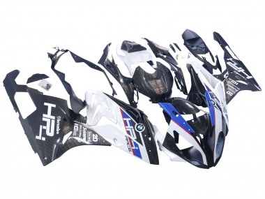 Carenados Moto BMW S1000RR 2015-2016 - Blanco Azul Negro FibraCarbono Baratos