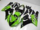 Carenados Moto Kawasaki ZX6R 2005-2006 - Verde Negro Brillante Elf Baratos