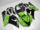 Carenados Moto Kawasaki ZX6R 2005-2006 - Verde Negro Brillante Elf Baratos