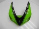 Carenados Moto Kawasaki ZX6R 2005-2006 - Verde Negro Brillante Elf Baratos