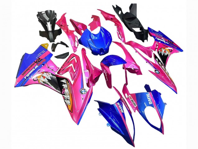 Carenados Moto BMW S1000RR 2015-2016 - Rosa Azul Tiburón Baratos
