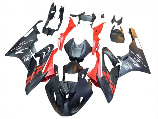 Carenados Moto BMW S1000RR 2015-2016 - Negro Mate Rojo Baratos