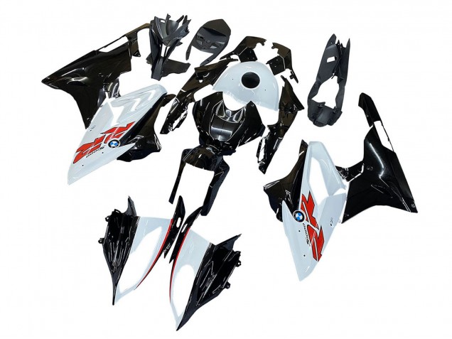 Carenados Moto BMW S1000RR 2015-2016 - Blanco Negro FibraCarbono Baratos
