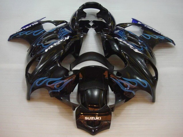 Carenados Moto Suzuki GSX600F/GSX750F 2004-2006 - Negro Brillante Azul Llama Baratos