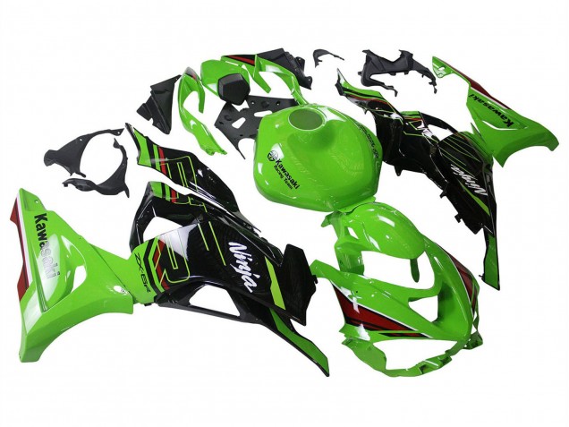 Carenados Moto Kawasaki ZX6R 2023-2025 - Verde Negro Baratos