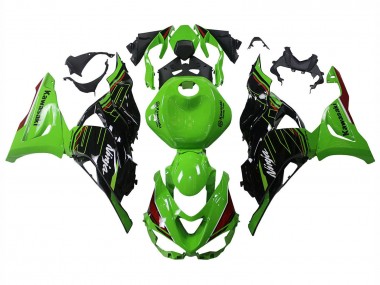 Carenados Moto Kawasaki ZX6R 2023-2025 - Verde Negro Baratos