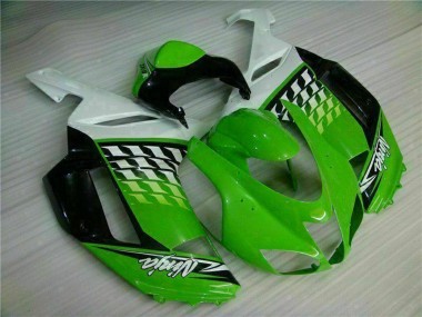 Carenados Moto Kawasaki ZX6R 2007-2008 - Verde Blanco Ninja Baratos