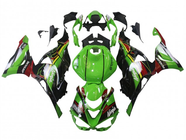 Carenados Moto Kawasaki ZX6R 2023-2025 - Verde Negro Rojo Amarillo Dunlop Baratos