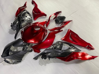 Carenados Moto Kawasaki ZX6R 2023-2025 - Rojo FibraCarbono Baratos