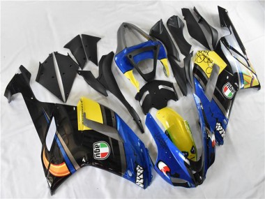 Carenados Moto Kawasaki ZX6R 2007-2008 - Azul Tiburón Baratos