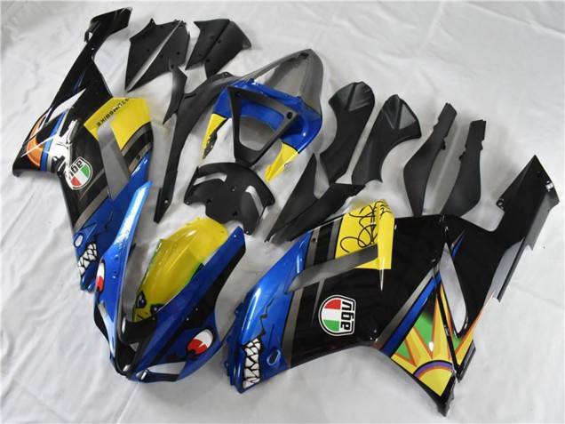 Carenados Moto Kawasaki ZX6R 2007-2008 - Azul Tiburón Baratos