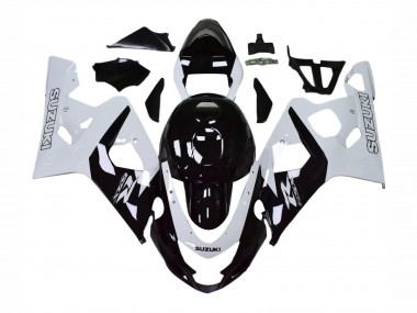 Carenados Moto Suzuki GSXR 600 / GSXR 750 2004-2005 - Blanco Negro Baratos