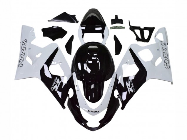 Carenados Moto Suzuki GSXR 600 / GSXR 750 2004-2005 - Blanco Negro Baratos
